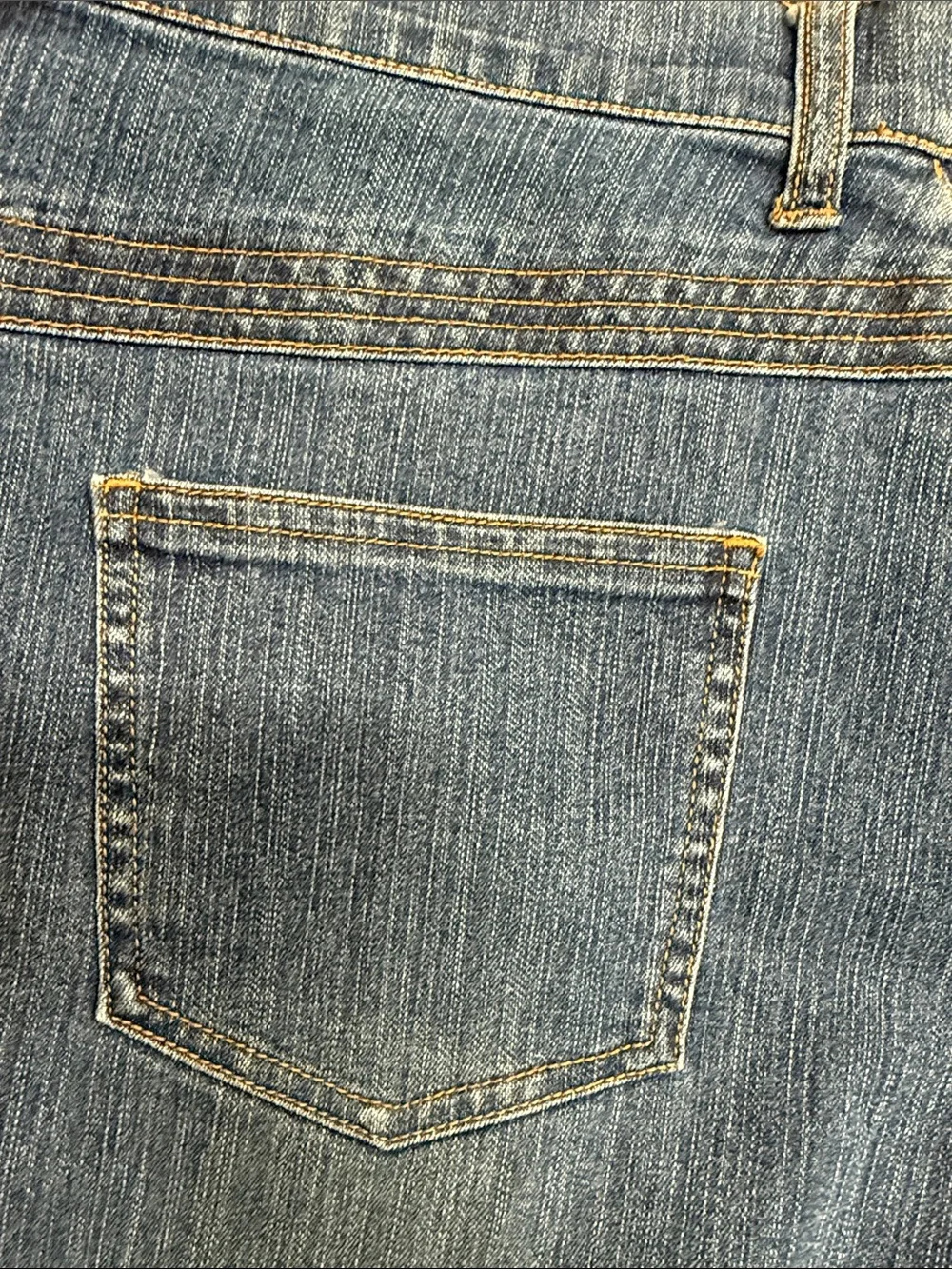 Y2K Sharon Anthony Denim Pencil Skirt Front Slit Stretch Jean Skirt Size 10‎